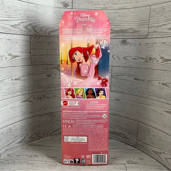 Disney Princess Ariel Doll with Red Hair and Purple and Teal Dress - Picture 2 of 2